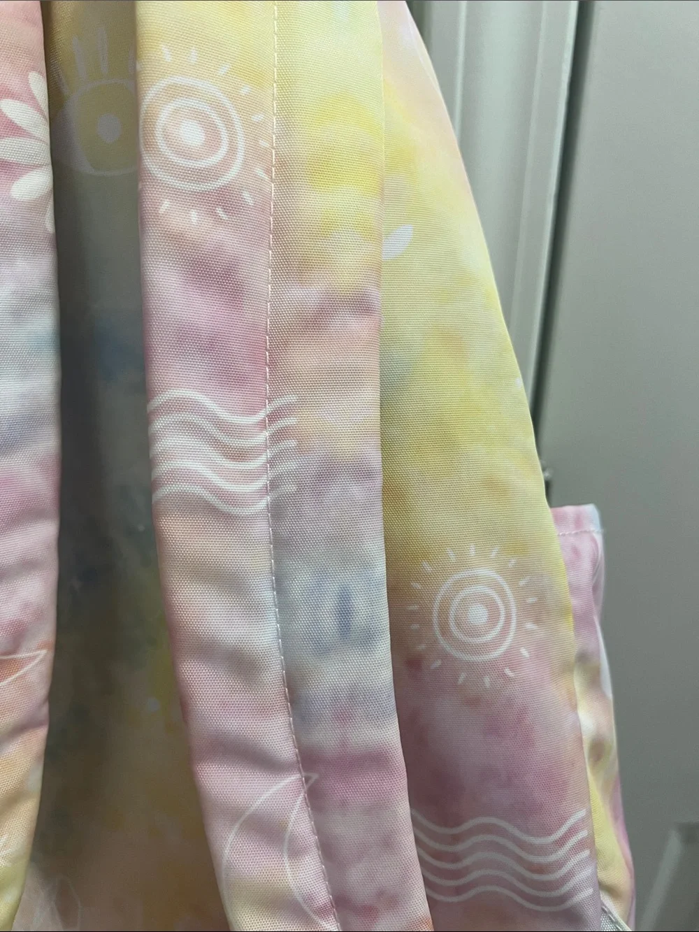 Pura Vida Pastel Tie-Dye Backpack with Numerous Accents